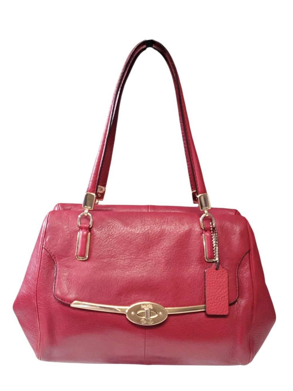 Coach Madison Red Leather Shoulder Bag